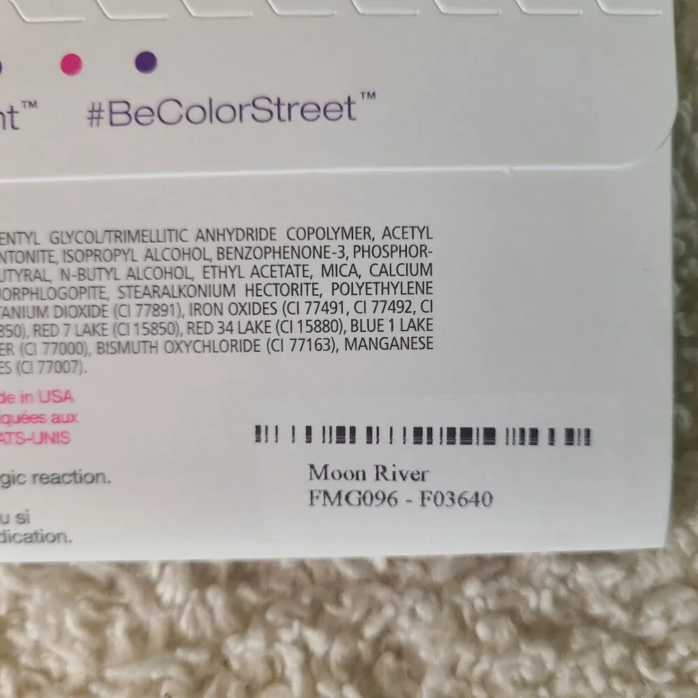 Color Street Moon River 100% Real Nail Polish Strips